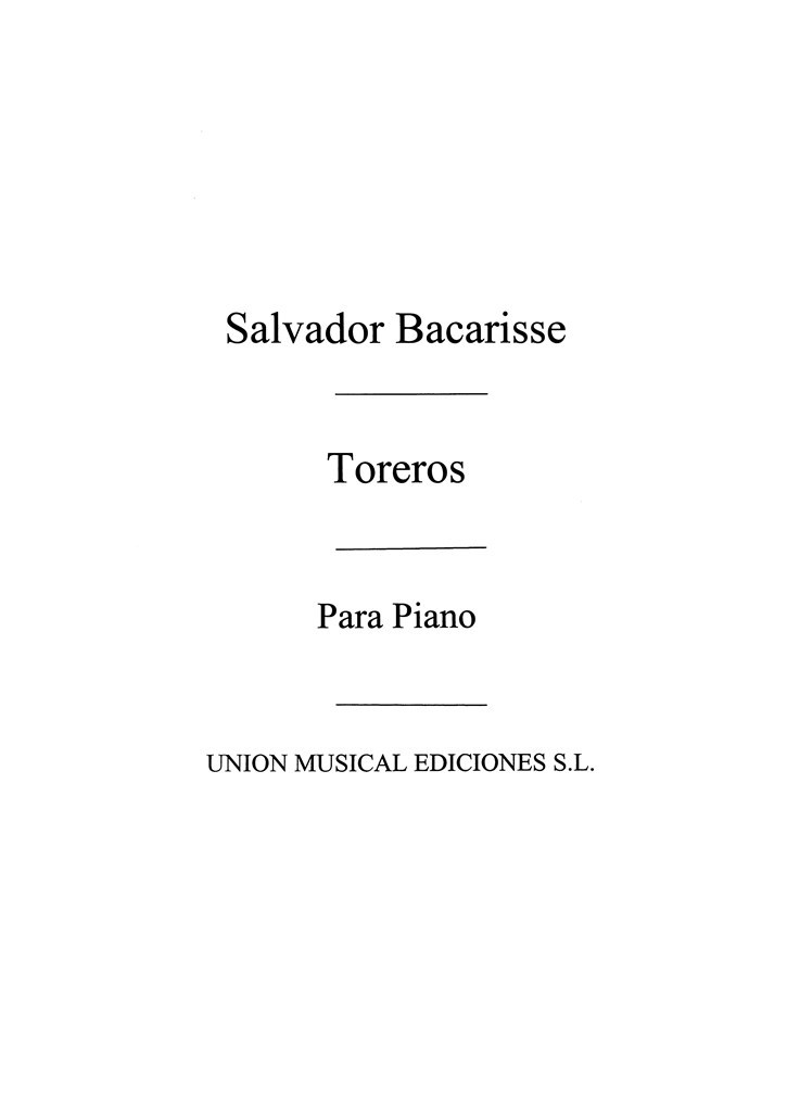 Toreros Pasodoble For Piano